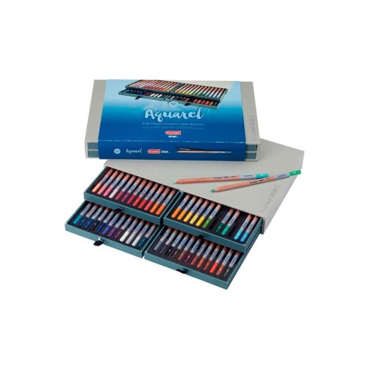 Talens - TALENS BRUYNZEEL CAJA DE 48 LÁPICES DE ACUARELA DESIGN COLORES SURTIDOS -ESTUCHE DE LUJO- - Color no elegible
