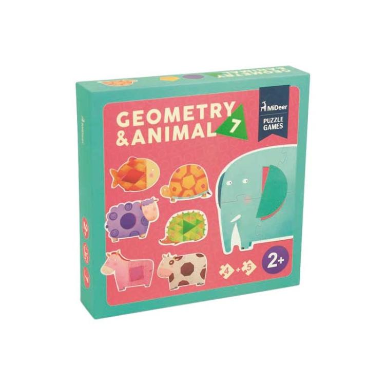 MIDEER - SET 7 PUZZLES MIDEER ANIMALES+GEOMETR. MD3022