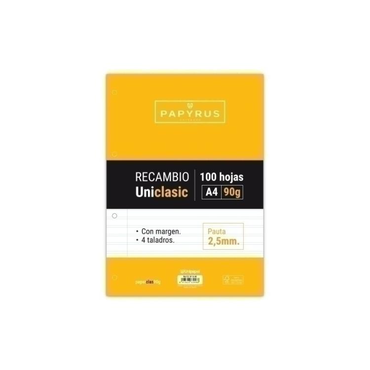 Papyrus - RECAMBIO PAPYRUS A4 100h MULTIT.P2.5 C/M - Pack de 24 unidades