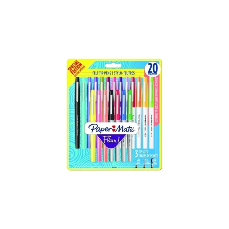 Papermate - ROTUL.PAPER MATE FLAIR PACK GRANDE B/20 - Pack de 12 unidades
