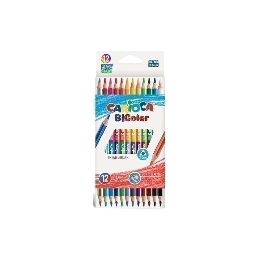 Carioca - LAPICES CARIOCA BICOLOR TRIANGULAR C/12 - Pack de 12 unidades