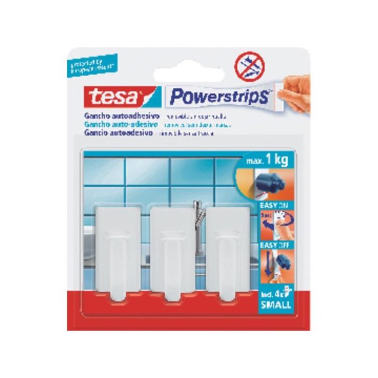 TESA - TES 3 GANCHOS PEQ+4 TIRAS 57530-00014-01 Pack 6 Unid.