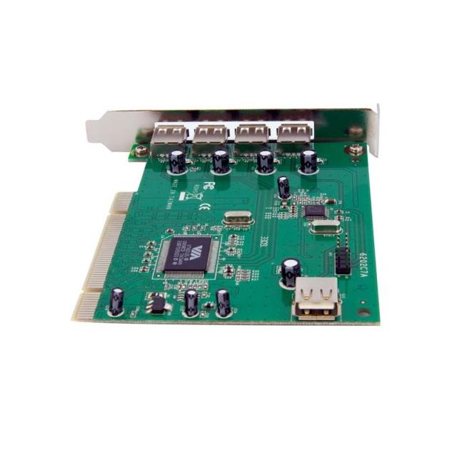 StarTech.com - Adaptador Tarjeta PCI USB 2.0 de Alta Velocidad 7 Puertos - 4 Externos y 3 Internos