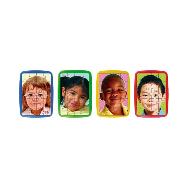 Miniland Educational - SET 4 PUZZLES MINILAND 20 PZ. NIÑOS DEL MUNDO