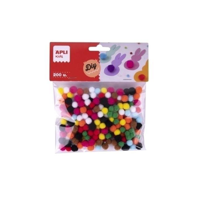 APLI - POM POM APLI MINI B/200 - Pack de 5 unidades