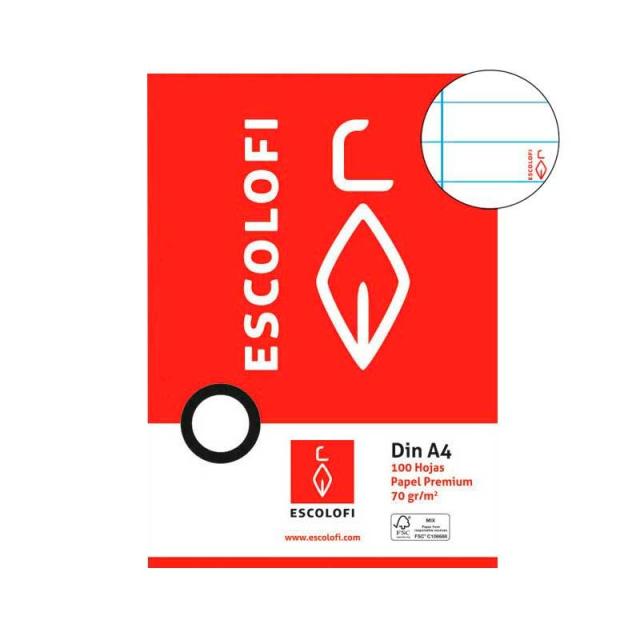 Escolofi - RECAMBIO 100H ESCOLOFI A4 70GR HZTAL MG - Pack de 25 unidades