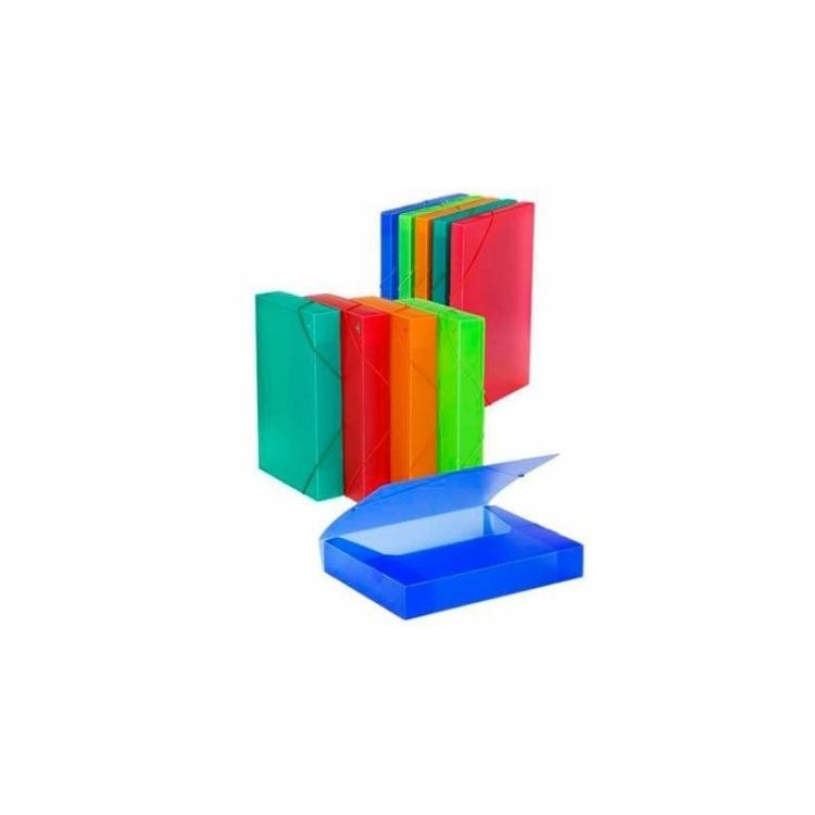 CARCHIVO - CARCHIVO CARPETA DE PROYECTOS 5CM MONTADA PP TRANSLÚCIDO CON GOMAS FOLIO NARANJA