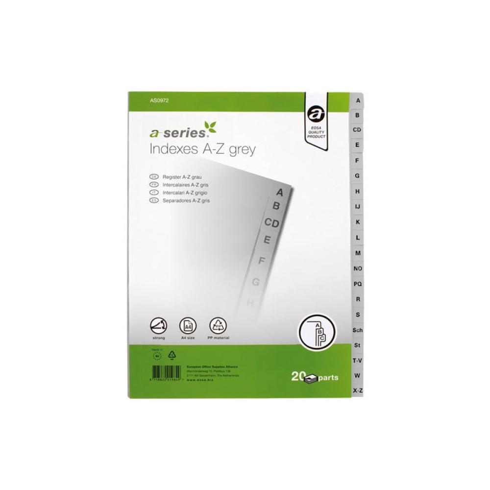 A - SERIES - INDICE A-SERIES A-Z PP A4 GRIS AS0972
