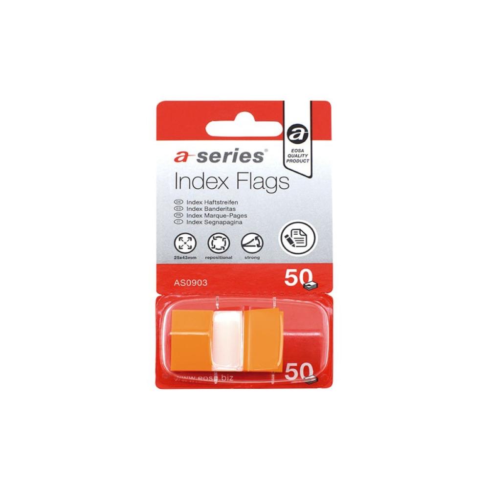 A - SERIES - INDICES 50H AUTOADH. A-SERIES 12X44MM NARANJA