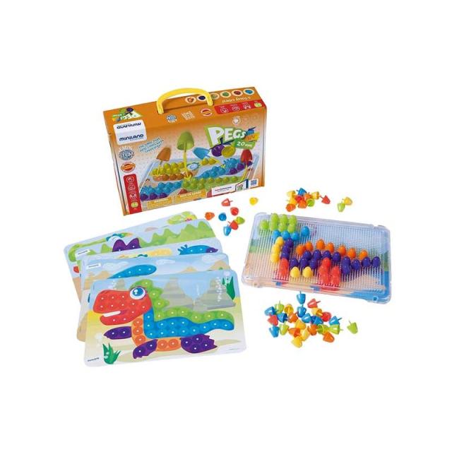 Miniland Educational - MALETIN MOSAICO MINILAND 90 PIVOTES 2CM