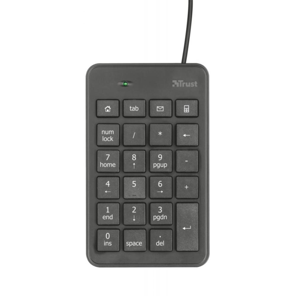 Trust - 22221 teclado numérico Portátil/PC USB Negro