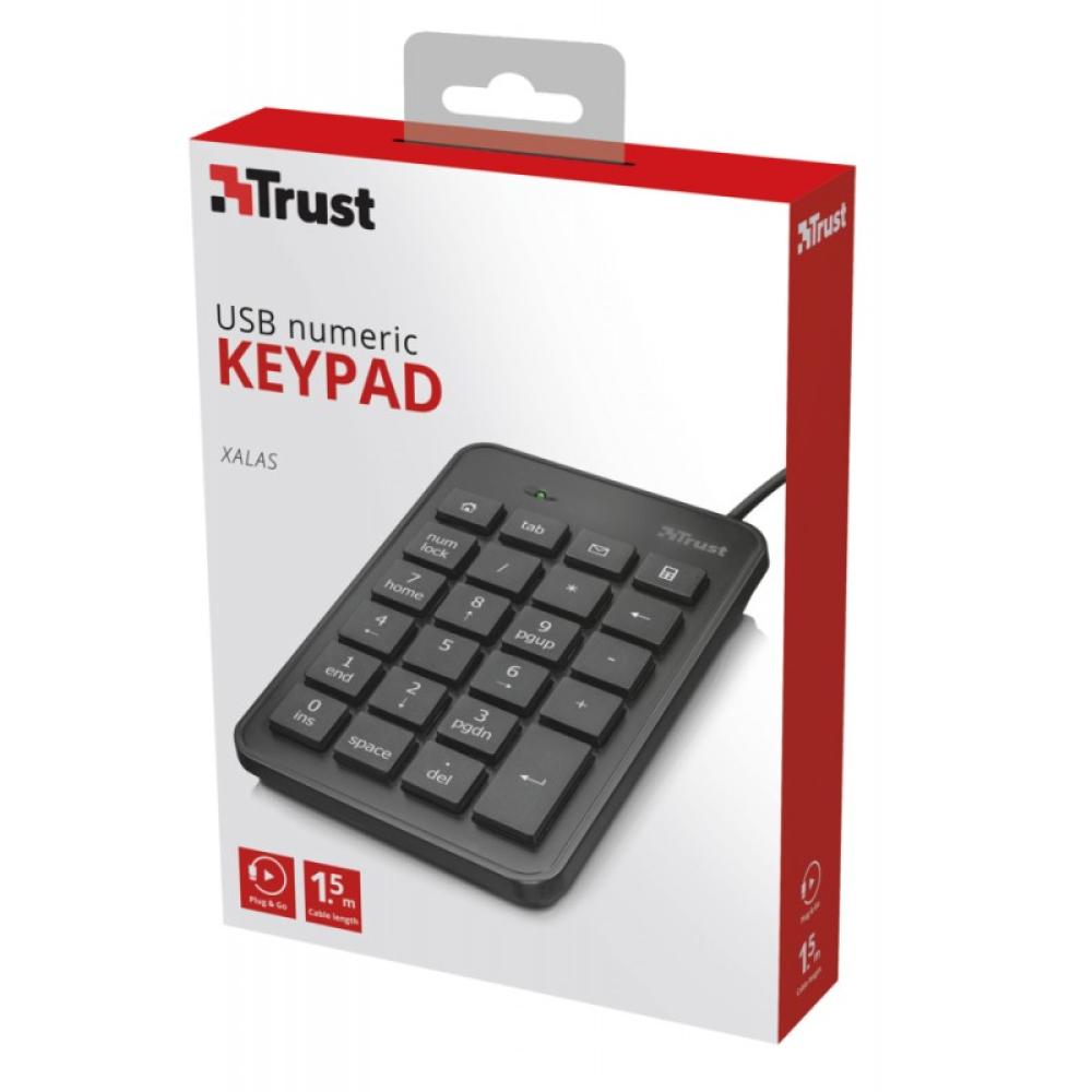 Trust - 22221 teclado numérico Portátil/PC USB Negro
