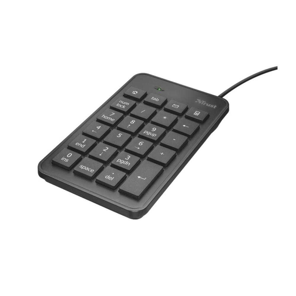Trust - 22221 teclado numérico Portátil/PC USB Negro