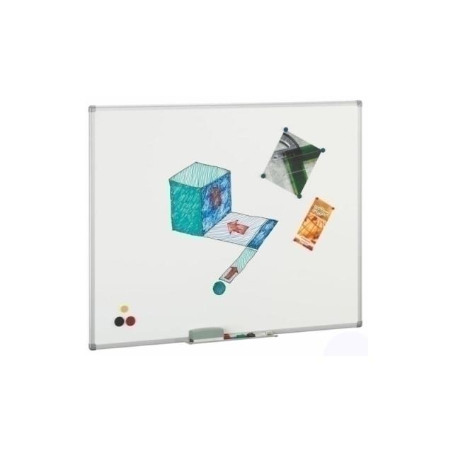 FAIBO - FAIBO PIZARRA BLANCA ACERO VITRIFICADA APTA PARA IMANES MARCO DE ALUMINIO 61X100MM