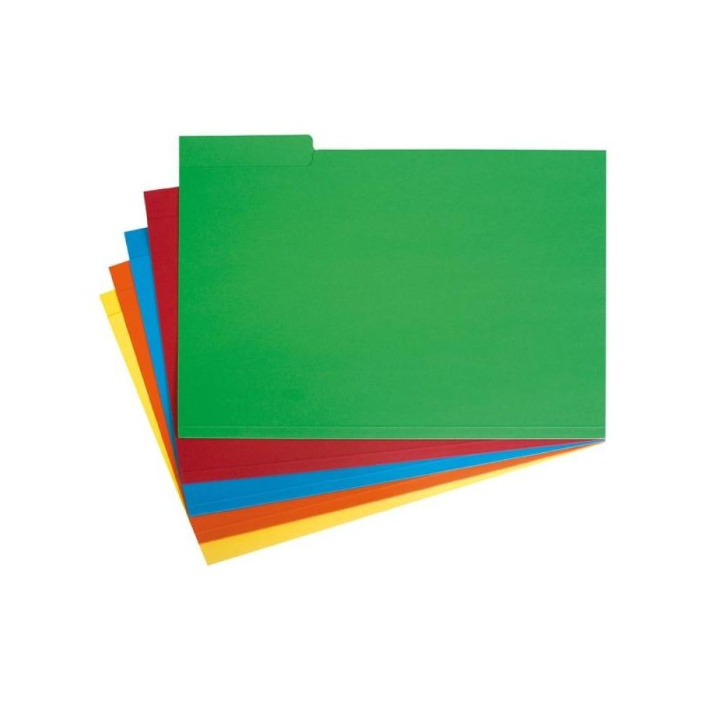 Grafoplas - GRAFOPLÁS SUBCARPETA CON PESTAÑA LATERAL FOLIO CARTULINA VERDE -50U-