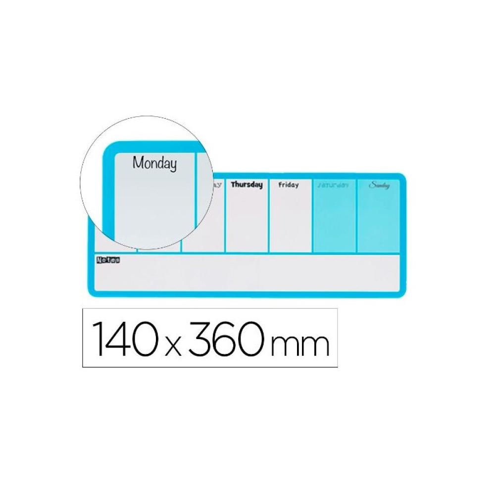Nobo - NOBO PLANIFICADOR SEMANAL MAGNÉTICO MINI 360X140MM AZUL