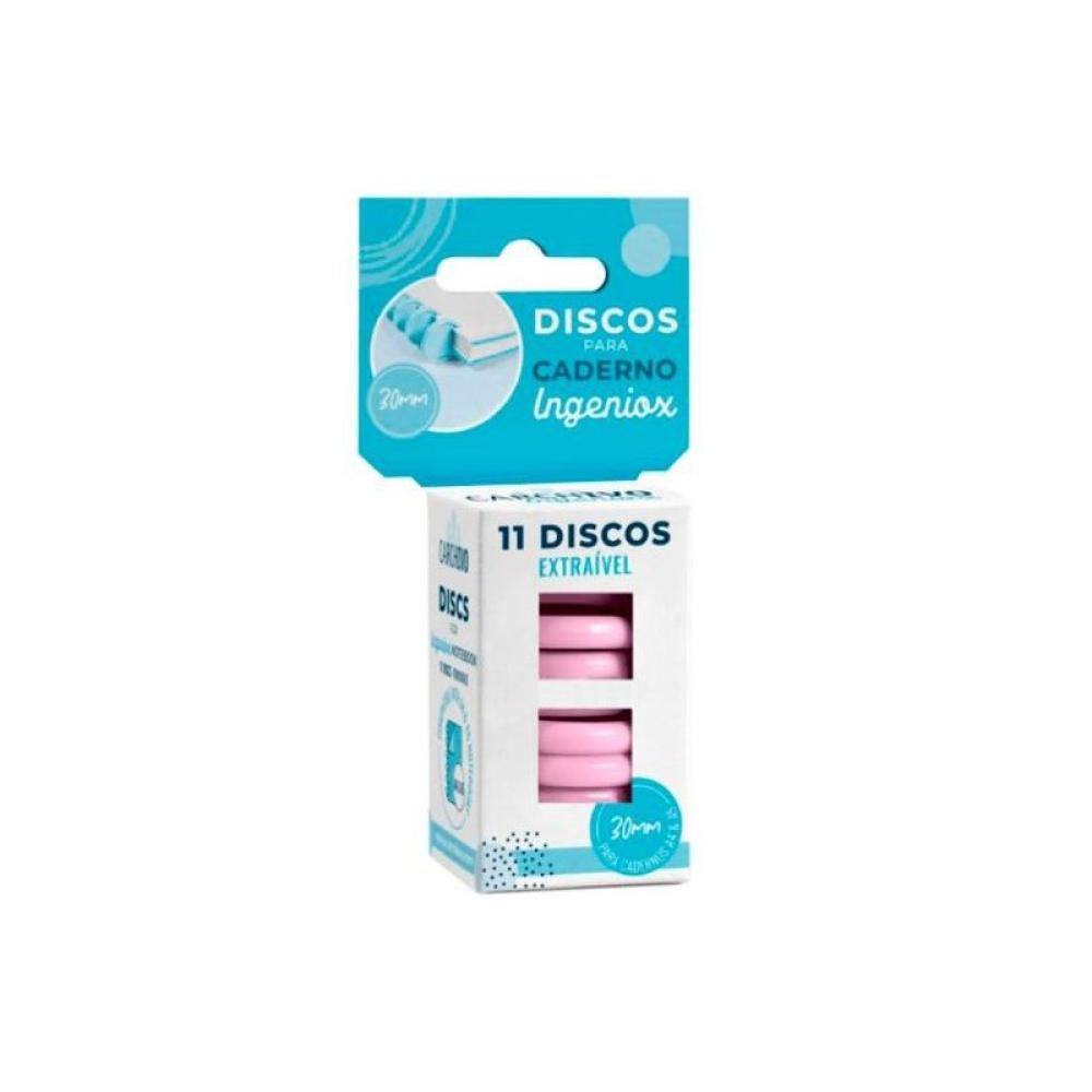CARCHIVO - CARCHIVO ESTUCHE 11 DISCOS PARA CUADERNO INGENIOX 30MM PLÁSTICO ROSA