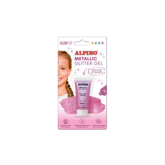 Alpino - BLÍSTER MAQUILLAJE CON COLOR Y PURPURINA GLITTER ROSA ALPINO DL000604