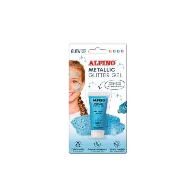 Alpino - BLÍSTER MAQUILLAJE CON COLOR Y PURPURINA GLITTER AZUL ALPINO DL000603