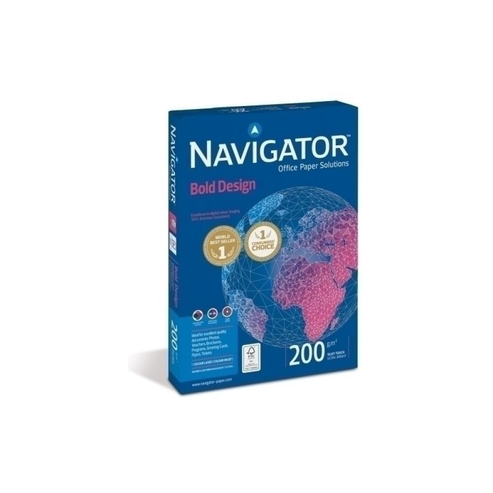 Navigator - PAPEL A4 NAVIGATOR 200g 150h BOLD DESIGN - Pack de 7 unidades
