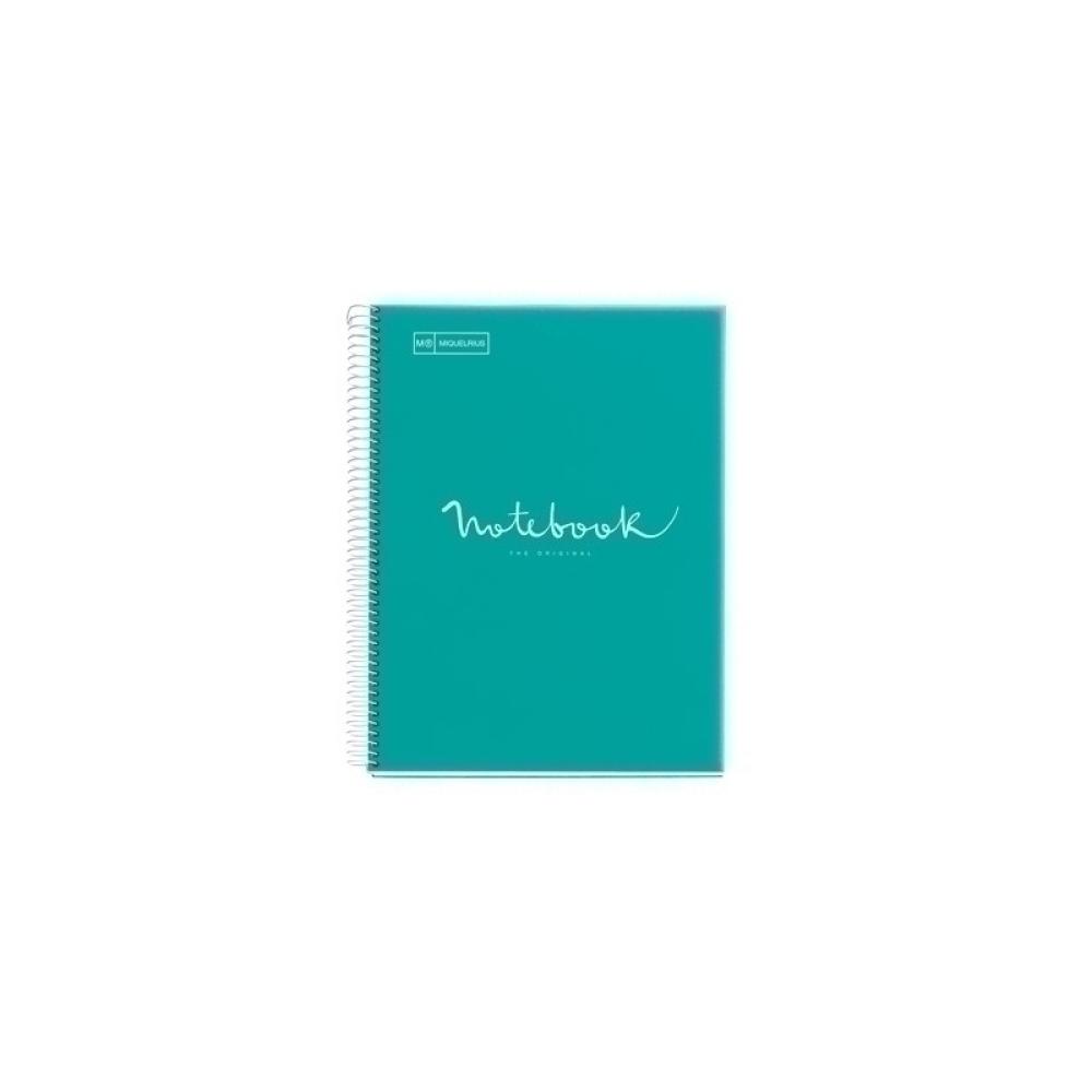 Miquelrius - NB 1 MIQUEL RIUS PP 5X5 A4 80H EMOTIONS TURQ - Pack de 5 unidades - 46061