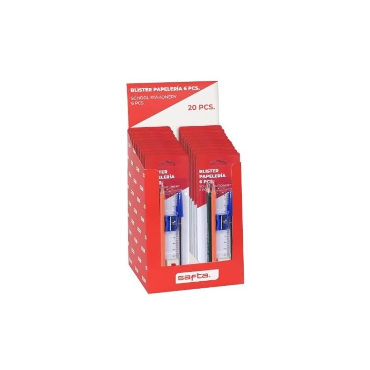 Safta - SET PAPELERIA SAFTA 6 PIEZAS EXP.20