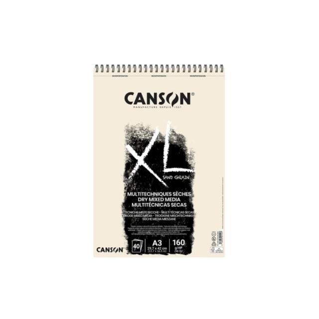 Canson - BLOCK DIB.CANSON XL SAND 160g (esp) A3 - Pack de 5 unidades