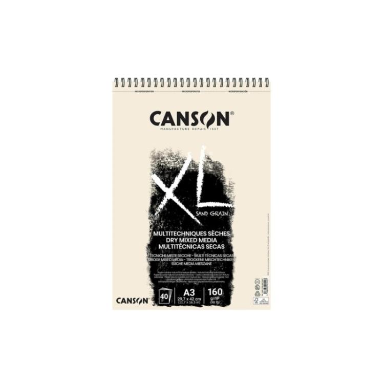 Canson - BLOCK DIB.CANSON XL SAND 160g (esp) A3 - Pack de 5 unidades