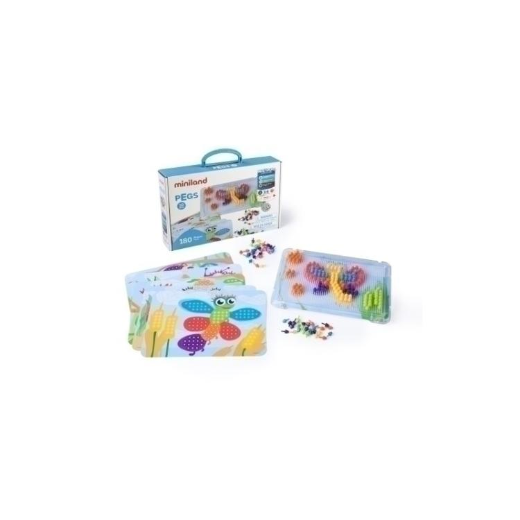 Miniland Educational - MALETIN MOSAICO MINILAND 180 PIVOTES 1CM