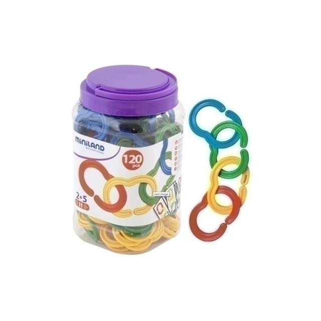 Miniland Educational - B120UN. CADENAS ENGARZABLES PLANAS MINILAND 31712