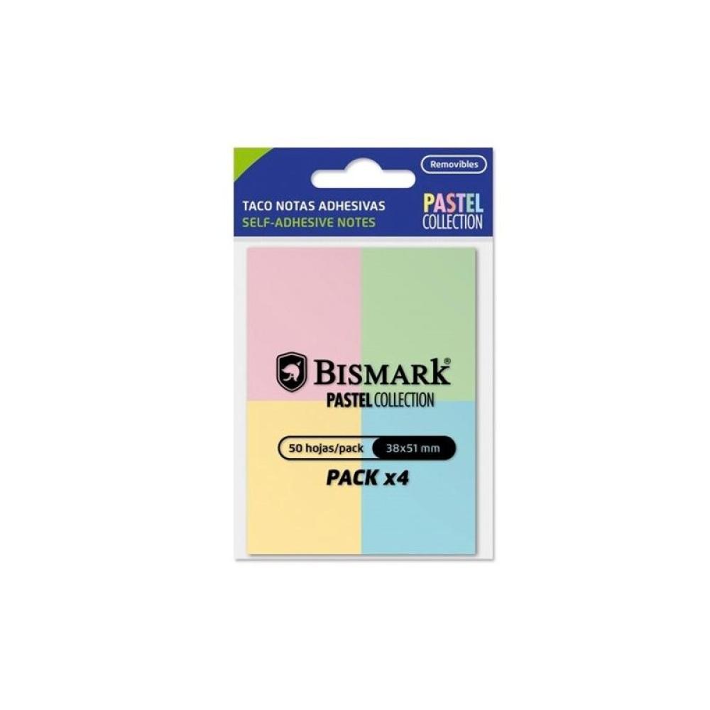 Bismark - BISMARK TACO DE NOTAS ADHESIVAS 38X51MM 50H COLORES PASTEL