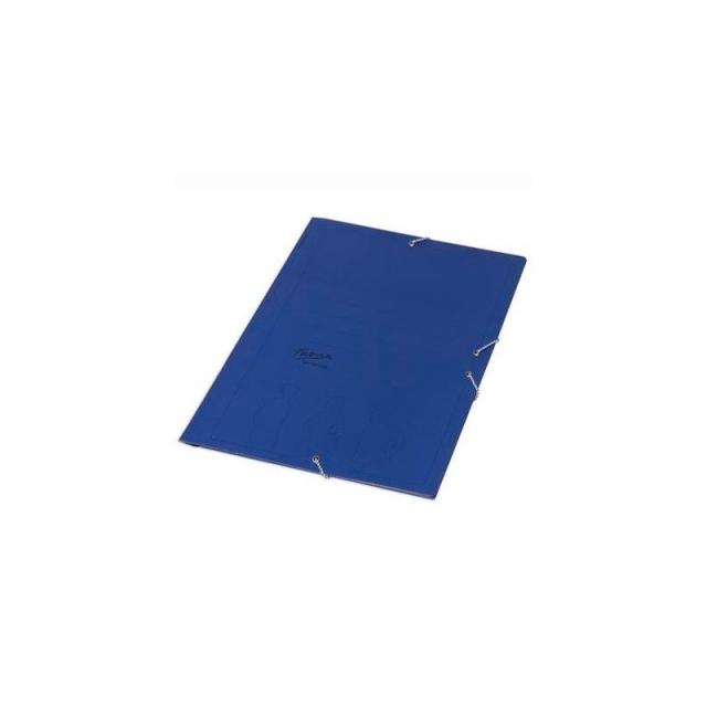 Fabrisa - FABRISA CARPETA DE GOMAS AZUL BASICA SIN SOLAPAS FOLIO - Pack de 5 unidades