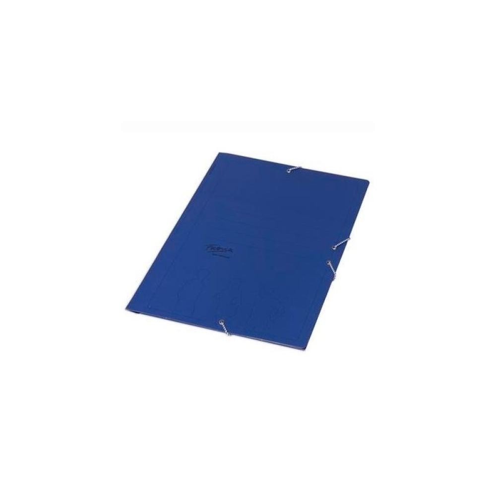 Fabrisa - FABRISA CARPETA DE GOMAS AZUL BASICA SIN SOLAPAS FOLIO - Pack de 5 unidades