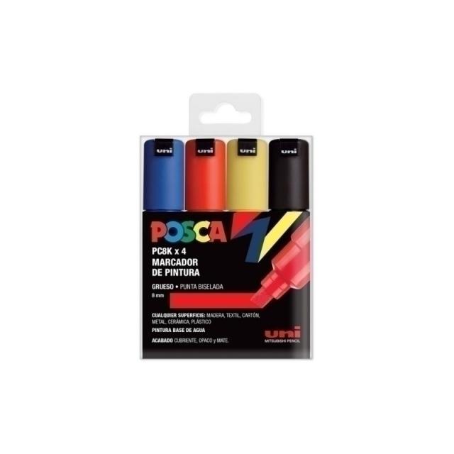 POSCA - EST. 4 MARCA. UNIBALL POSCA BASIC PC8K/4C STDO