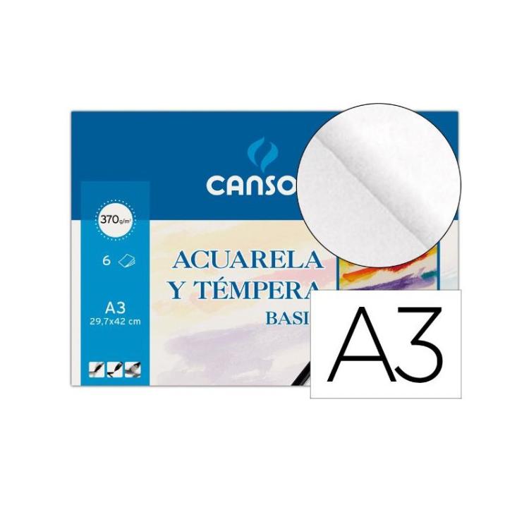 Canson - P ACUARELA BASIK CANSON A3 370GR