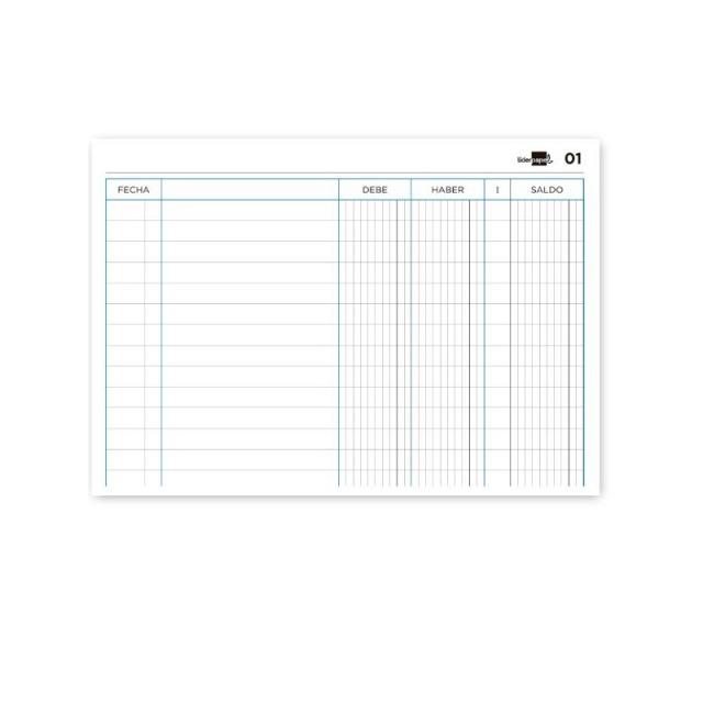 Liderpapel - LIBRO CU AP CARTONE 100H C CORR