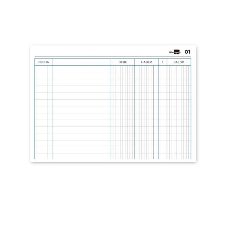 Liderpapel - LIBRO CU AP CARTONE 100H C CORR