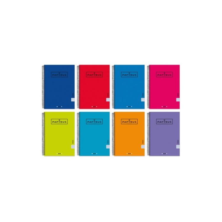 Papyrus - BLOC PAPY.UNICLAS Fº 80h P 3.5 ROJO - Pack de 5 unidades