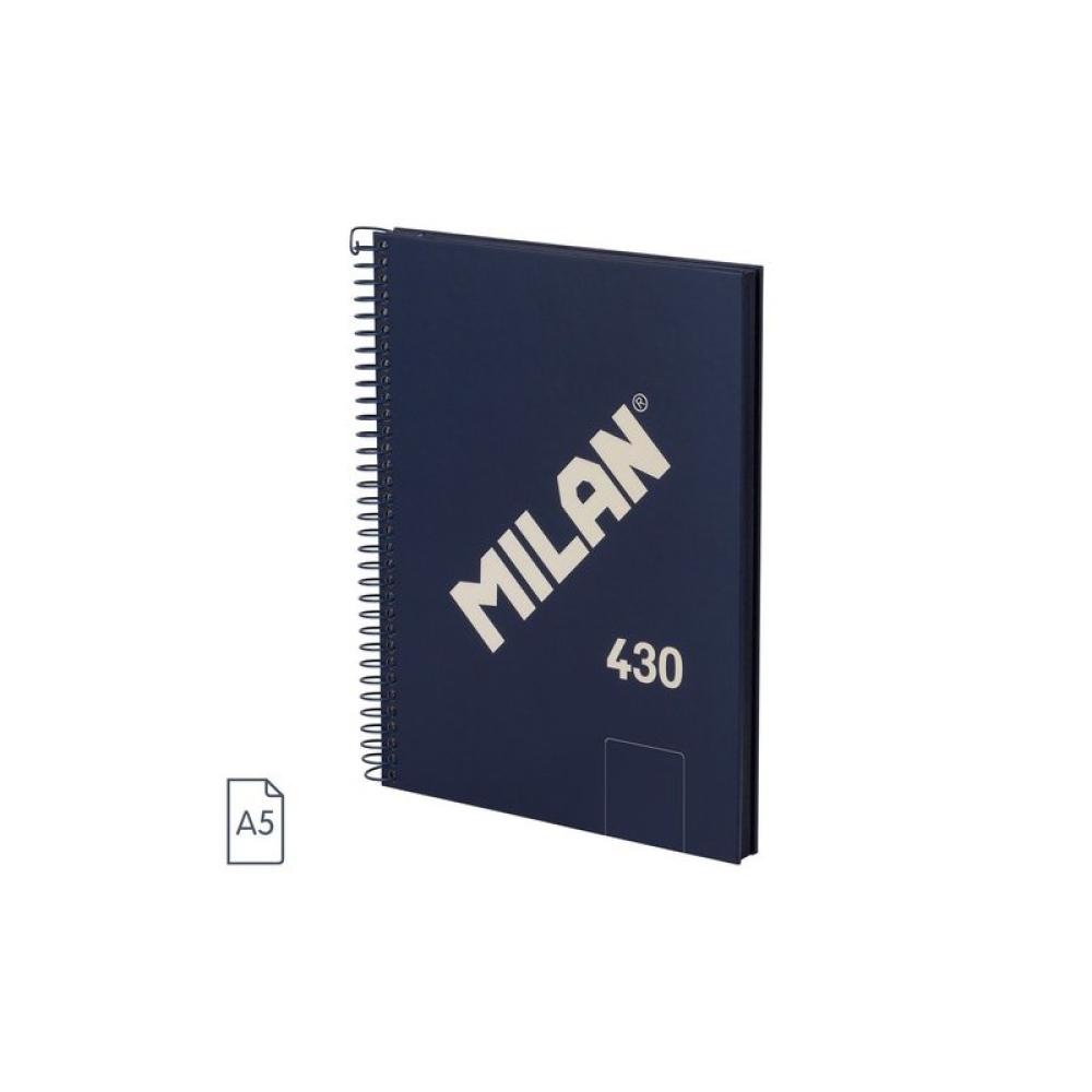 Milan - BLOC MILAN 430 A5 80h LISO AZUL - Pack de 3 unidades