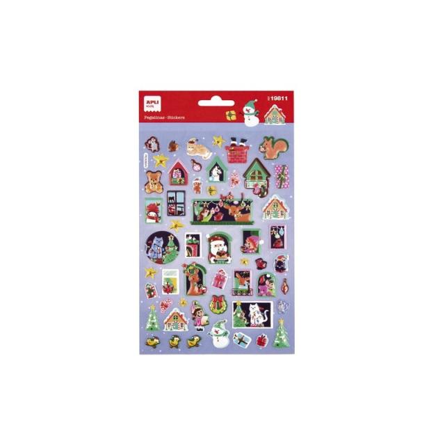 APLI - PEGATINAS APLI ADVIENTO 1H - Pack de 5 unidades