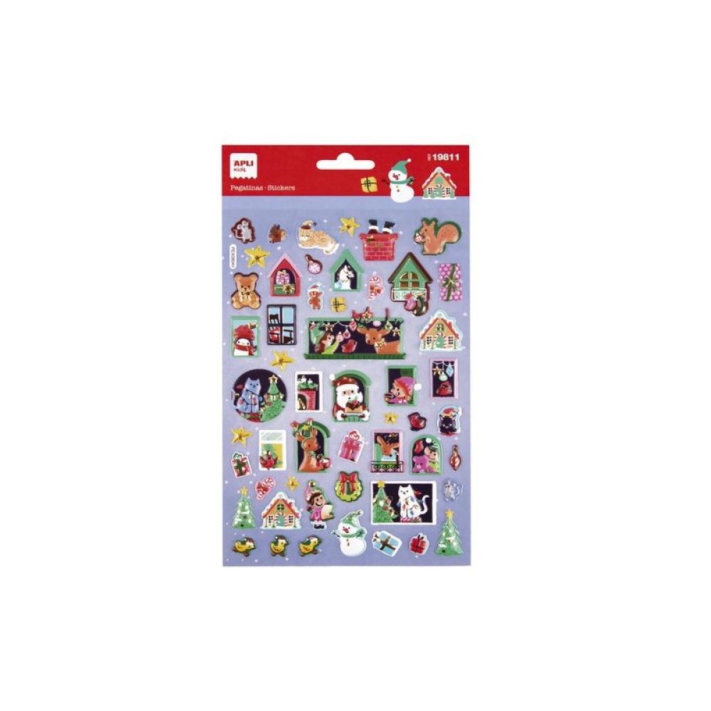 APLI - PEGATINAS APLI ADVIENTO 1H - Pack de 5 unidades