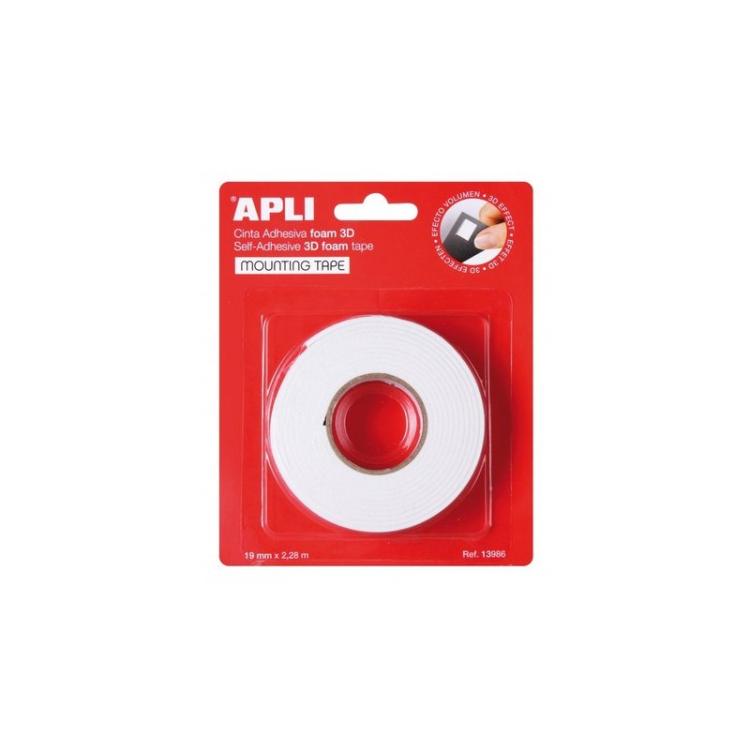 APLI - B.CINTA DOBLE CARA APLI FOAM 3D 19MMX2,28M