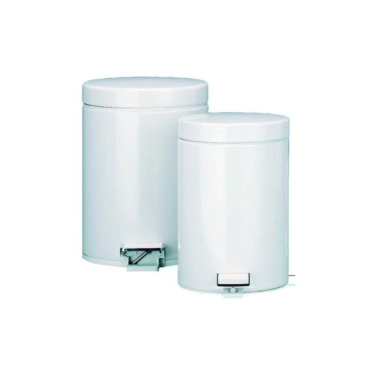 Brabantia - PAPELERA METALICA C/TAPA PEDAL 12 BLANCA