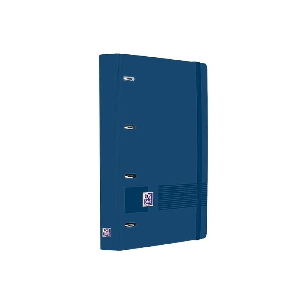 Oxford - OXFORD EUROPEANBINDER LIVE&GO CARPETA ANILLAS 4X35 A4+ C/RECAMBIO 5X5 WRITE&ERASE POLYFOAM AZUL MARINO