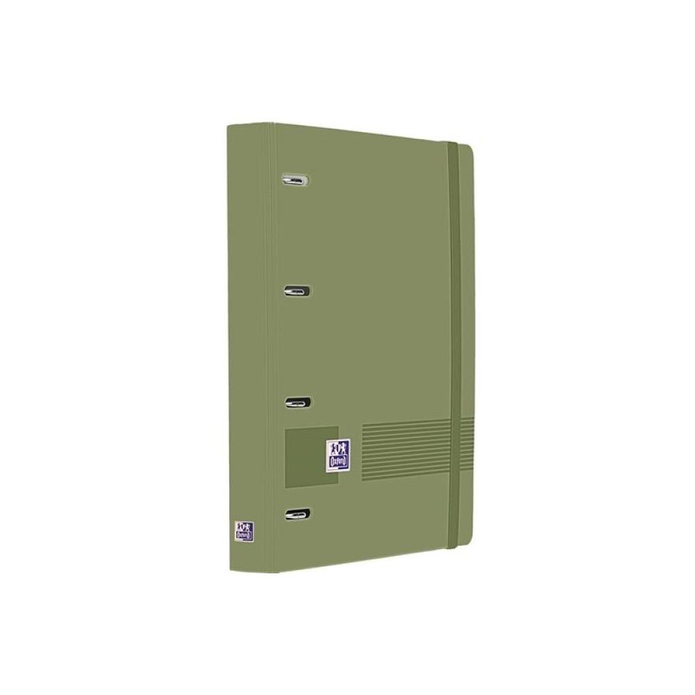 Oxford - OXFORD EUROPEANBINDER LIVE&GO CARPETA ANILLAS 4X35 A4+ C/RECAMBIO 5X5 WRITE&ERASE POLYFOAM VERDE SAFARI