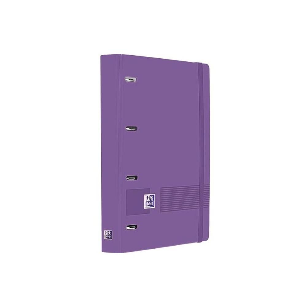Oxford - OXFORD EUROPEANBINDER LIVE&GO CARPETA ANILLAS 4X35 A4+ C/RECAMBIO 5X5 WRITE&ERASE POLYFOAM LILA