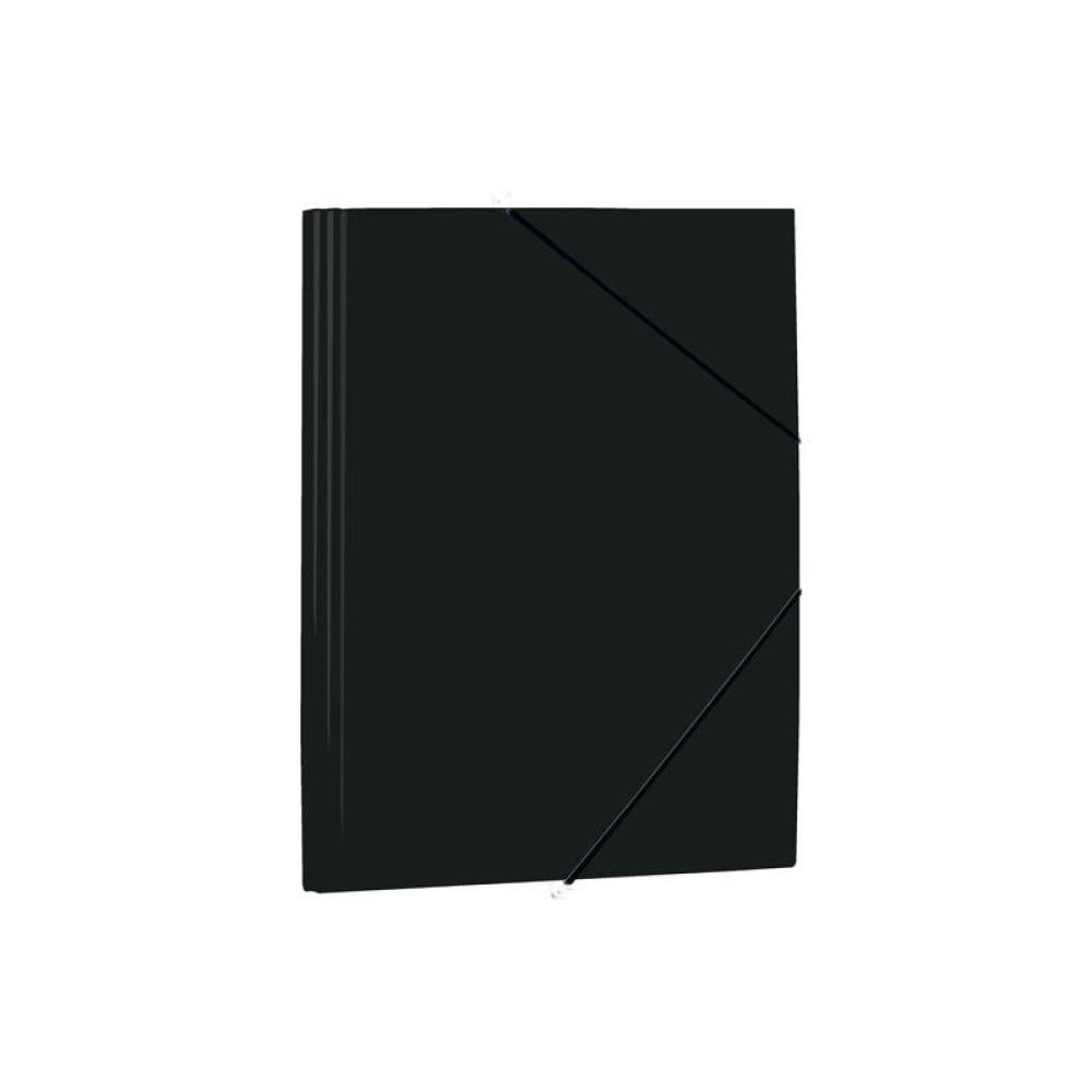 Mariola - MARIOLA CARPETA CON GOMAS Y SOLAPAS FOLIO POLIPROPILENO 450 MICRAS NEGRO - Pack de 12 unidades