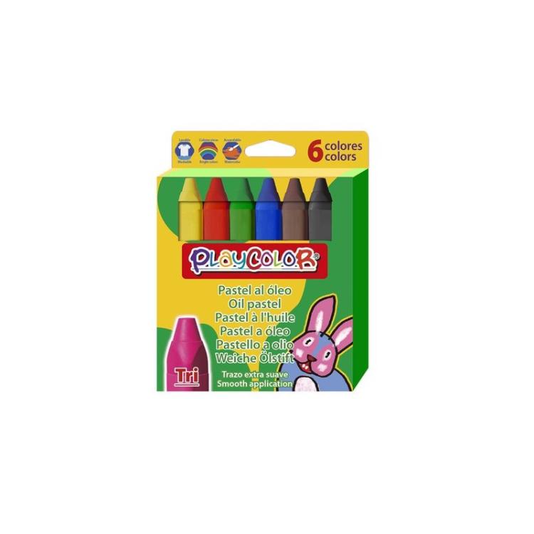 Playcolor - CERAS PASTEL INSTANT PLAY. TRI OLEO C/6