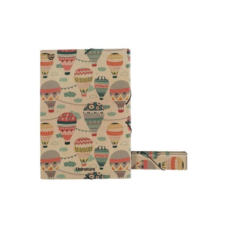 Grafoplas - GRAFOPLÁS CAJA DE PROYECTOS FOLIO CON GOMAS LOMO DE 5CM CARTÓN Y KRAFT UNINATURE CAPADOCIA