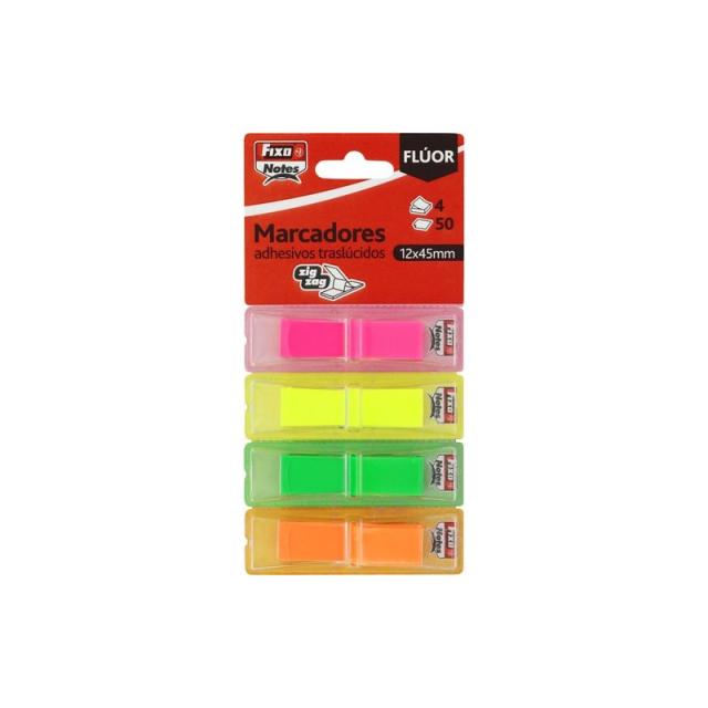 Fixo - BANDERITAS ADHES. FIXO 12x45 FLUOR B/4